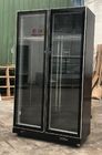 Réfrigérateur droit de refroidissement de porte en verre de fan pour le réfrigérateur d'affichage de boissons d'énergie de monstre de vente