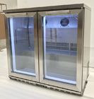 Réfrigérateur de barre de dos de portes à deux battants pour le type inférieur de refroidissement de bâti de boisson