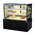 étalage réfrigéré de pâtisserie de place de 5ft, réfrigérateur en verre d'affichage de gâteau de porte