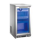 Fan refroidissant le réfrigérateur en verre simple de barre de porte, refroidisseur inoxydable en verre de barre d'acier