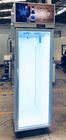 Refroidisseur vertical de boisson de porte simple de supermarché de réfrigérateur d'affichage de boissons