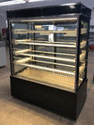 étalage en verre de boulangerie de 1.5m, réfrigérateur vertical d'affichage de chocolat de pâtisserie de gâteau de dessert