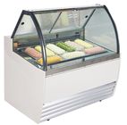Étalage de refroidissement rapide vertical d'affichage de crème glacée de réfrigérateur de Cabinet en verre de casserole de -18℃~-22℃ 10*1/3
