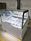 Étalage commercial de congélateur de Gelato de réfrigérateur d'affichage de crème glacée de porte coulissante