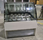 Congélateur de crème glacée d'étalage d'affichage de glace à l'eau de conception moderne avec le verre antibrouillard de Double-couche