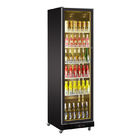 plein réfrigérateur en verre de boisson de l'affichage 400L, refroidisseur vertical de bière avec des lumières de LED