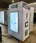L'air en verre de porte a refroidi le refroidisseur commercial mis en sac de glace de poubelle d'entreposage dans la glace