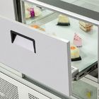 Réfrigérateur de marbre 1030W d'affichage de boulangerie de la base SS304 avec le tiroir