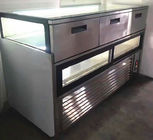 Réfrigérateur de marbre 1030W d'affichage de boulangerie de la base SS304 avec le tiroir