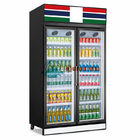 Réfrigérateur droit de bière de réfrigérateur d'affichage de boissons fraîches de portes du message publicitaire 3