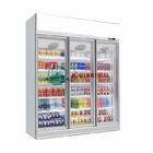 Un étalage en verre plus froid de réfrigérateur de porte de boisson de portes du supermarché 3 de réfrigérateur d'affichage
