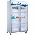 Réfrigérateur profond de porte de congélateur de portes de réfrigérateur commercial bon marché en verre transparent vertical d'affichage
