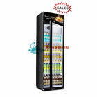 Réfrigérateur froid droit d'affichage de boissons de porte en verre de réfrigération de supermarché de refroidisseur de boisson