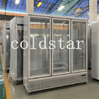 Congélateurs de réfrigérateur droits de réfrigérateur d'affichage de portes en verre commerciales en gros du supermarché 3