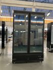 Réfrigérateur vertical d'affichage de portes du supermarché 2 de boisson de refroidisseur d'équipement de bâti en verre du fond