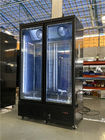 Les portes en verre de double du congélateur de réfrigérateur d'affichage 1000L boivent l'étalage de réfrigérateur de refroidisseur