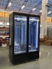 Double réfrigérateur en verre de congélateur d'affichage de boisson de porte d'usine avec la bonne qualité pour le supermarché