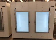 Marchandiseur extérieur de glace, grands conteneurs de réfrigérateur d'entreposage dans la glace de porte à deux battants