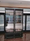 Vitrine en verre de réfrigérateur de boisson de boissons de la porte 2, réfrigérateur commercial de porte à deux battants de supermarché