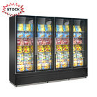 Réfrigérateur en verre d'affichage de porte de boisson d'étalage de refroidisseur de magasin droit commercial droit de réfrigérateur