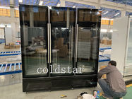 Congélateur en verre de porte du congélateur -18~-22° de supermarché d'aliments surgelés de réfrigérateur vertical d'affichage
