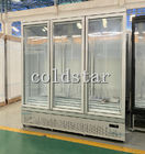Vitrine droite de refroidisseur de boissons froides en verre de porte de réfrigérateur de supermarché de 2~8℃ R290
