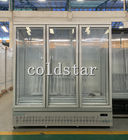 1600L refroidisseur droit de porte en verre de vitrine de réfrigérateur de boisson non alcoolisée de 5 couches