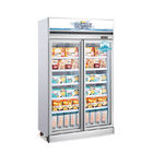 Vitrine verticale de congélateur de porte de congélateur de matériel de réfrigération en verre de supermarché