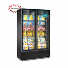 Cabinet commercial de congélateur de porte de réfrigérateur en verre d'affichage pour le supermarché