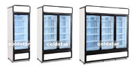 Vente chaude 1 2 commerciaux refroidisseur vertical de boisson de bière de vitrine de réfrigérateur de 3 portes