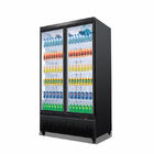 un réfrigérateur plus frais portes d'affichage droit commercial en verre de boisson de 2