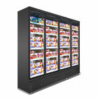 De congélateur en verre de quatre équipement droit de réfrigérateur de supermarché de congélateur d'affichage d'étalage de crème glacée portes