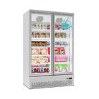 Congélateur en verre droit d'affichage d'aliments surgelés de supermarché de réfrigérateur de porte de -22C