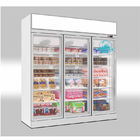 Fan refroidissant le réfrigérateur en verre d'étalage de supermarché de porte de congélateur commercial vertical