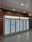Réfrigérateur en verre commercial d'affichage d'aliments surgelés de congélateur de 3 portes avec le refroidissement de fan