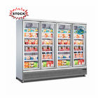 Congélateur de réfrigérateur commercial de supermarché de porte de congélateur en verre en gros d'affichage