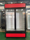 Étalage droit de congélateur de porte de -22C de crème glacée d'affichage de refroidisseur de réfrigérateur en verre commercial de supermarché