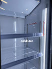 Réfrigérateur vertical d'affichage de porte à deux battants de matériel de réfrigération de supermarché