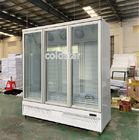 1600L refroidisseur droit de porte en verre de vitrine de réfrigérateur de boisson non alcoolisée de 5 couches