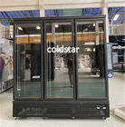 Réfrigérateur et congélateur droits d'affichage de supermarché de porte en verre commerciale de réfrigérateur