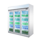 Réfrigérateur en verre droit de portes du refroidisseur 3 d'affichage de boisson de porte d'épicerie