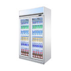 Étalage réfrigéré commercial de réfrigérateur d'affichage de porte à deux battants de vitrine