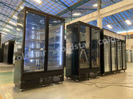 Réfrigérateur vertical d'affichage d'entreposage au froid de boissons d'énergie d'étalage de réfrigérateur de porte à deux battants