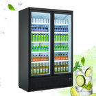 Refroidisseur vertical de boisson de réfrigérateur d'affichage de porte en verre commerciale