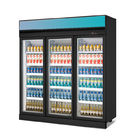 portes 1600L en verre dégivrant le refroidisseur réfrigéré de boisson d'étalage de supermarché