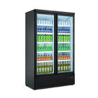 Réfrigérateur vertical d'affichage d'entreposage au froid de boissons d'énergie d'étalage de réfrigérateur de porte à deux battants