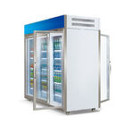 Réfrigérateur en verre de porte de Front And Rear Open Style de refroidissement à l'air de réfrigérateur froid commercial de boissons, boisson d'épicerie