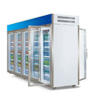 Refroidisseur de boisson de porte de Front And Rear Open Glass, réfrigérateur d'affichage de boisson non alcoolisée, réfrigérateur froid de boissons d'épicerie