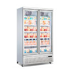 Réfrigérateur droit d'affichage de portes en verre triples commerciales du congélateur 4