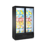 Congélateur de réfrigérateur vertical d'affichage de porte en verre commerciale de congélateur de 2 portes